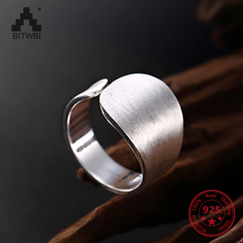 

S925 Sterling Sliver Fashion Simple Ring for Men and Women Couple Finger Ring Open-loop Jewelry Gift for Lover