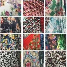 Импортная четырехсторонняя эластичная печатная ткань юбка брюки из Харлана нижняя рубашка футболка Нижняя купальная ткань