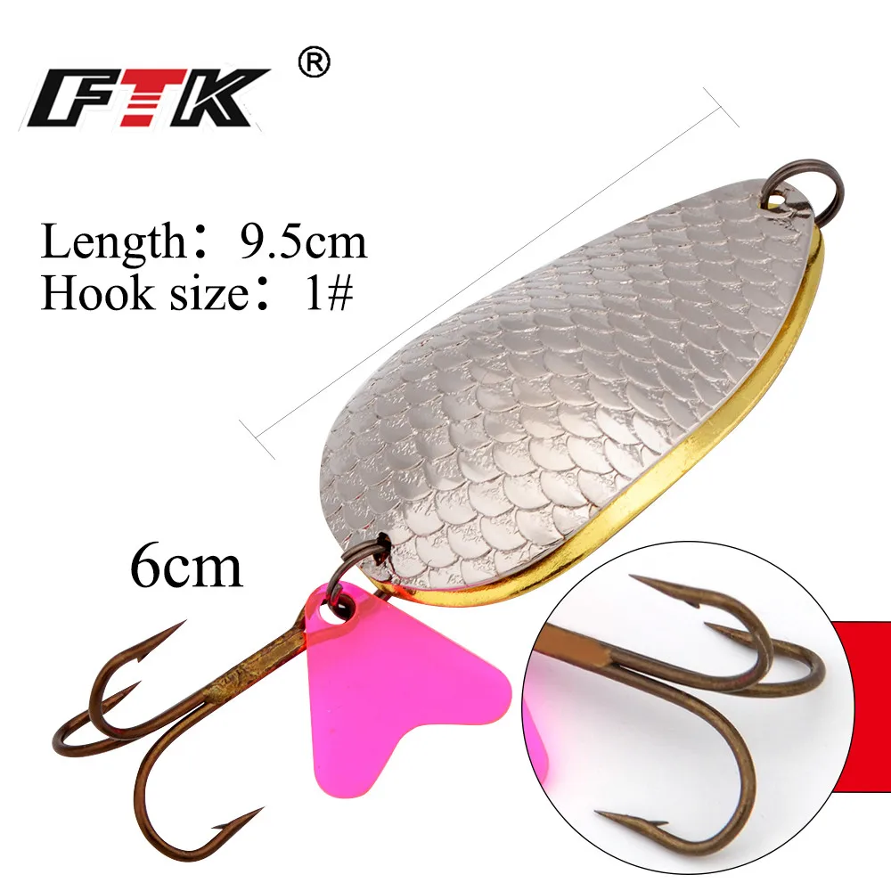 Buy FTK 1PC 24g Gold Color Brand Spoon Fishing Lure