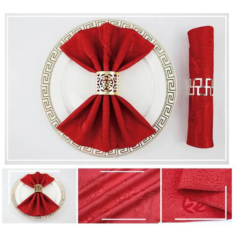 

Table Napkins 50cmX50cm Satin Handkerchief Cloth Table Napkins Wedding Party Baby Shower Table Decoration Home Textiles 6 Colors