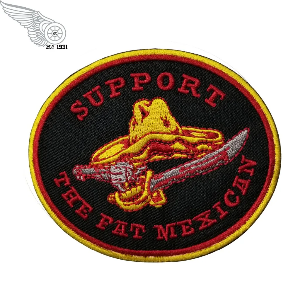 PZG0005 (1)Bandidos Support The Fat Mexican Embroidered Iron On Patch