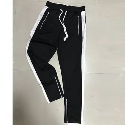 Side Striped Track Pants Men hip hop 