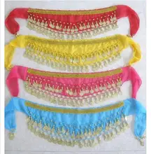 50pcs Belly Dance Outfit Hip Scarf Belt Costume Practice Wrap Skirt Coins Waist Chain for Women Bellydance Dancewear