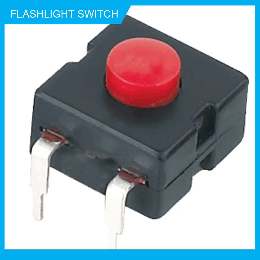 50pcs DC 30V 1A Red On Off Mini Push Button Switch 90 Degrees 2P