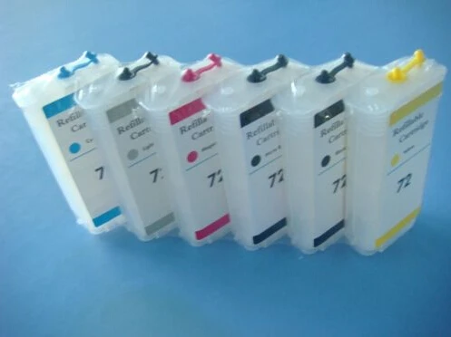 1set refillable ink cartridge for HP 72 T610 T770 T790 T1100 T1120 C9384A Auto reset chip printer parts | Компьютеры и офис