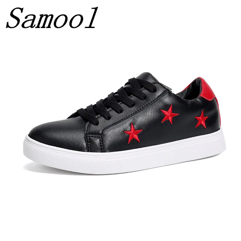

2018 Flat Shoes Women Breathable Women Sneakers Footwear High Quality Black White With Star Women Flats Casual Shoes Slipony jx2