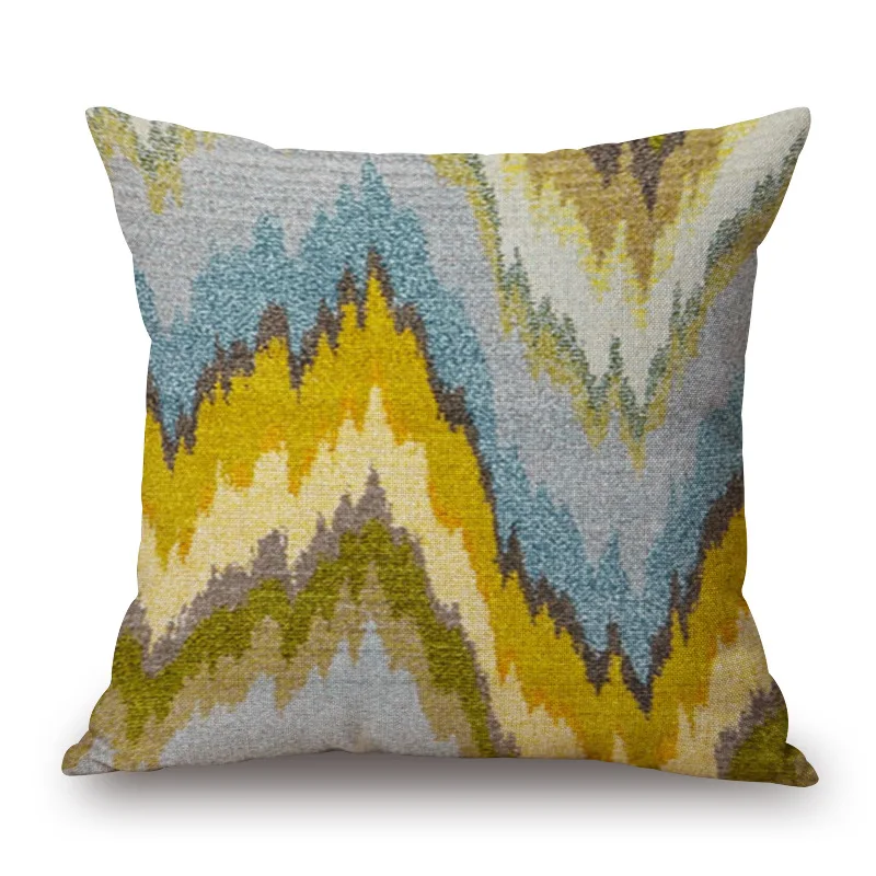 

Vintage Cushion Cover Pillow Case Abstract Geometric Honeycomb For Sofa Seat Simple Home Decor 45*45cm Pillow Cover