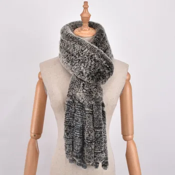 

New hot sale real fur scarf women Men Rex rabbit fur scarf Natural Rabbit Fur tassel Scarves long scarf warm fur muffler 160cm