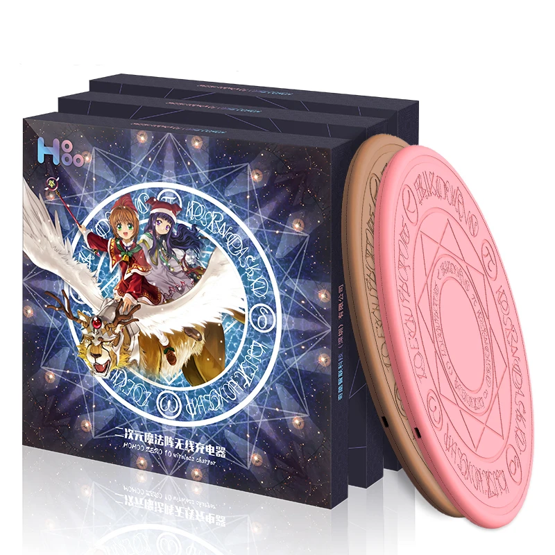 

Anime Cardcaptor Sakura Magic Array Wireless Charger For iPhone Smart Phone QI Wireless Fast Charging Clow CLAMP Portable Gift