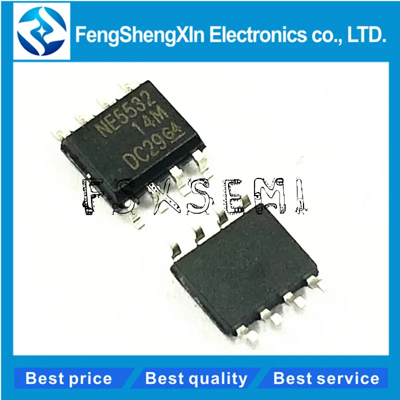 

20pcs/lot N5532 NE5532 NE5532DR Internally Compensated Dual Low Noise Operational Amplifier IC SOP-8