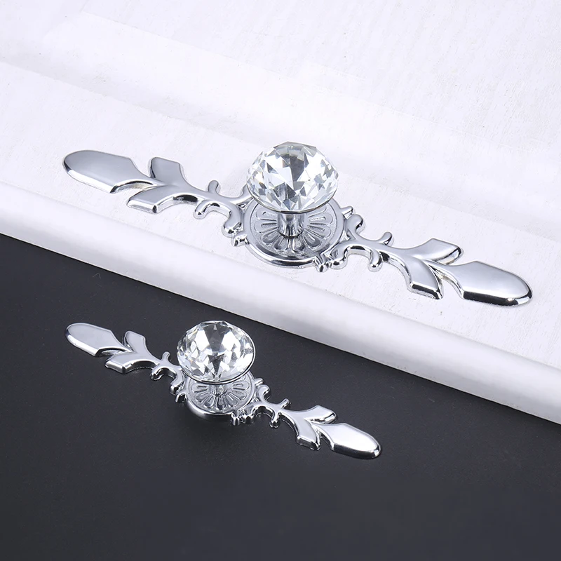 Luxury Diamond Crystal Handles Shoebox Cabinet Handles (1)