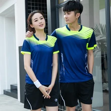 Новинка, Qucik, сухая Спортивная одежда для бадминтона для женщин/мужчин, Спортивный Теннисный костюм, комплекты одежды для бадминтона, одежда для настольного тенниса A110