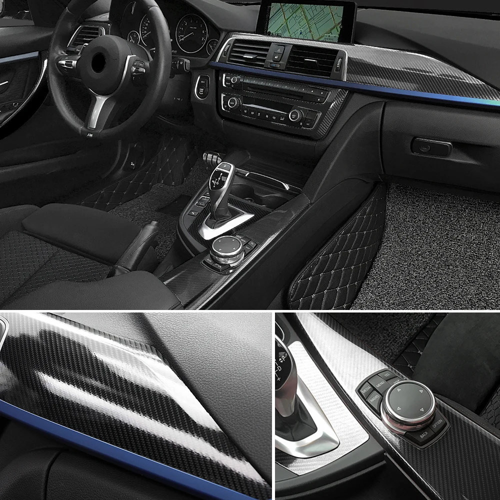 Auto Accessories: High Glossy 5D Carbon Fiber Wrapping Vinyl Film for Motorcycle, Tablet, Car Styling - 100cm*30cm Stickers & Decals image 5