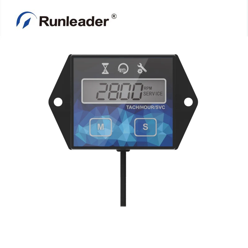 

LCD RL-HM011F gasoline Inductive Tachometer for Paramotors Microlights Motor Cycles Mower Generators