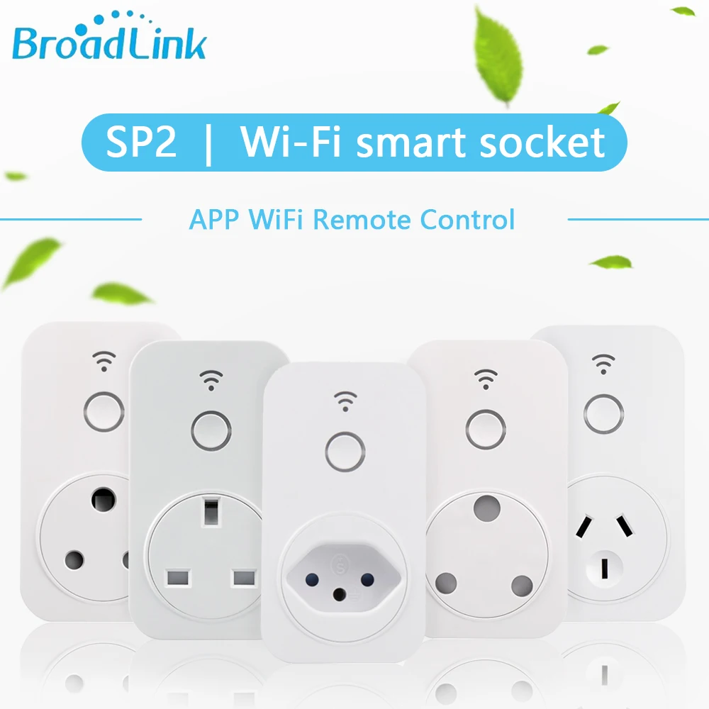Broadlink SP2 SP3 WiFi умная розетка ZA IN BR UK AU EU вилка работает с Alexa Google Home умный дом