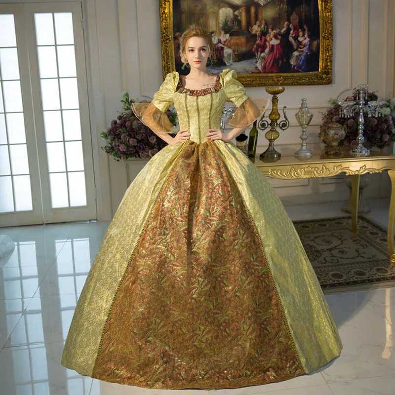 Может быть на заказ зеленое платье Антуанетты Marie с принтом 17 18 век королева викторианская Лолита платье