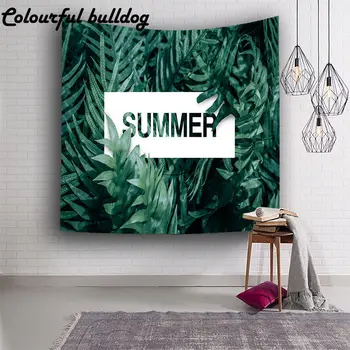 

Wholesale Tapestry Tropical Plants Musa Fern Leaves Wall Hanging Mural Beach Brand Towel Decor Beach Blanket Yoga Mat Picnic Mat
