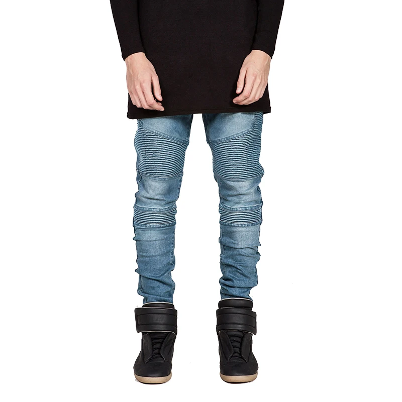 

HEFLASHOR Men Skinny Jeans Fashion Casual Biker Pencil Jeans Hip Hop Destroy Stretch Denim Pants Motorcycle Pencil Pants roupas