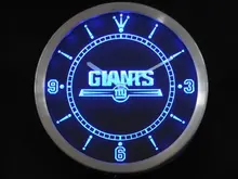 Nc0510 New York Giants Enseigne Au Néon Horloge Murale LED Dropshipping