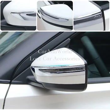 

For Nissan Kicks 2017-2019 Rear View Mirror Strips Cover Trims RearView Protector ABS Chrome Stickers Car-Styling Accessories