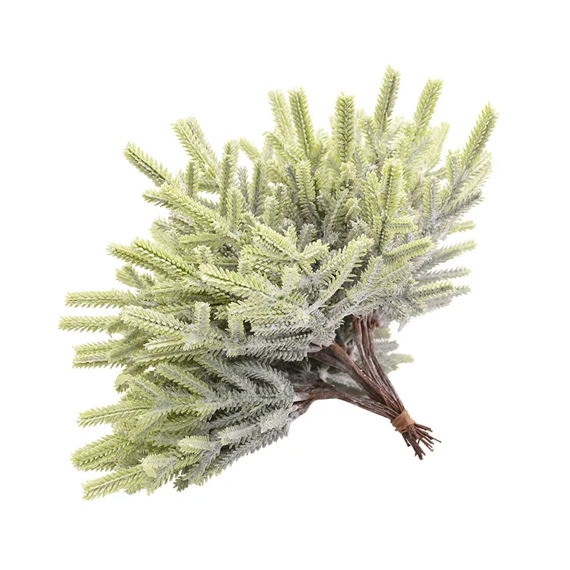 6/12/18pcs 21cm Artificial Cypress Leaves Branch for DIY Christmas Tree Decoration Pine Leaves Xmas Home Room Decor DIY Crafts