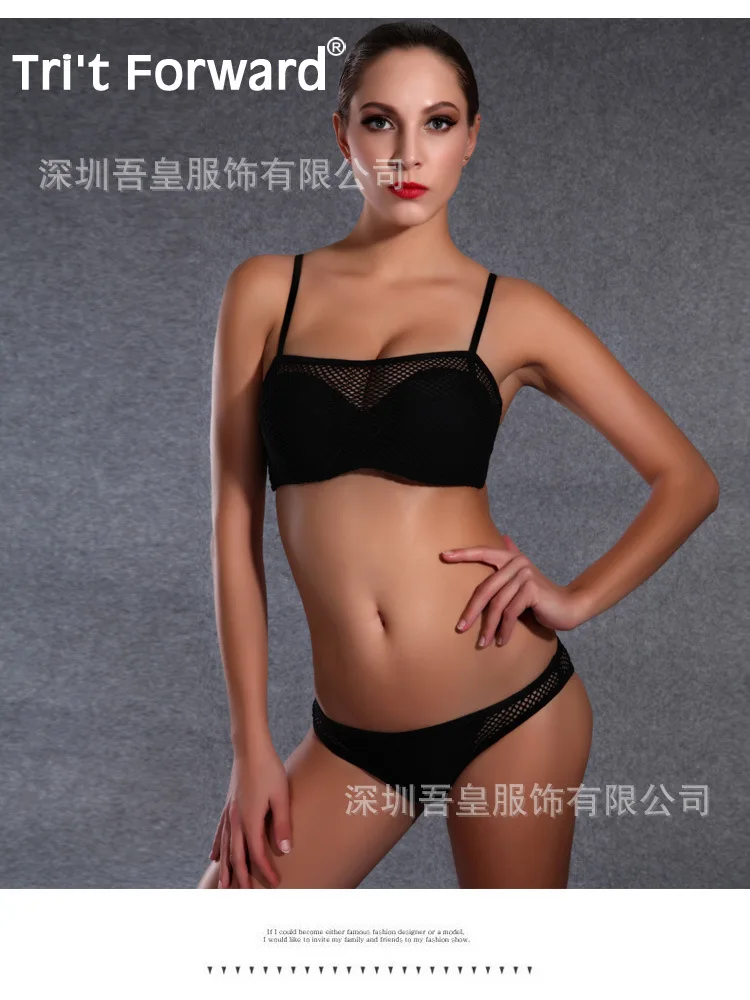 Top Bikini 2016 Set Push up Swimwear Brazilian Beach bathing suit Sling Sexy Hollow Two piece