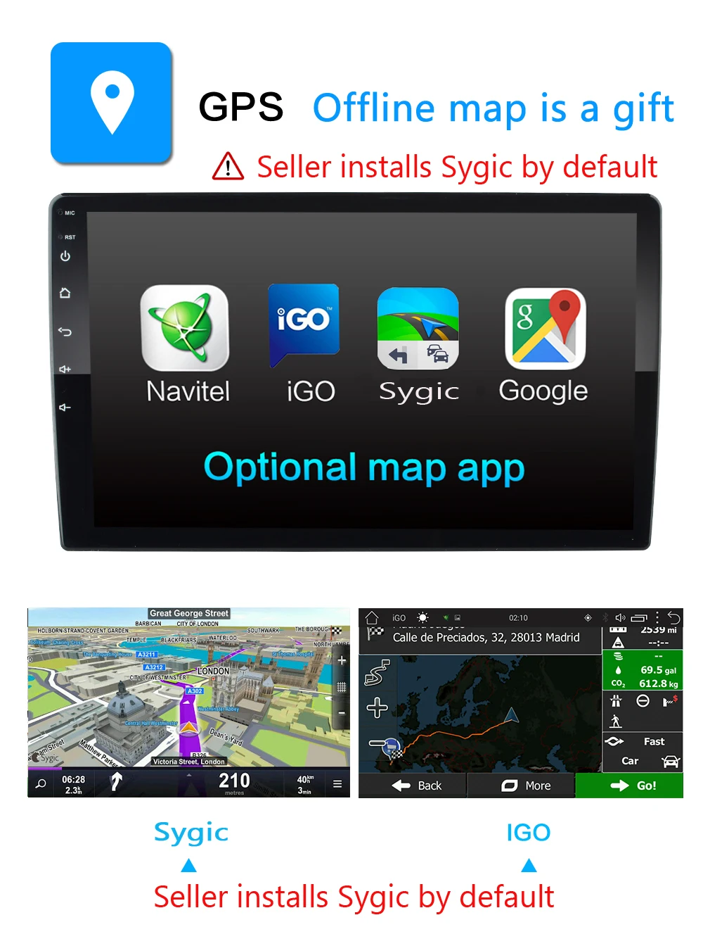 Excellent 4G/2GRAM For KIA Sportage R / Sportage 2009-2015 9 inch 1024*600 screen Car Android radio gps one din car IPS screen player BT 5