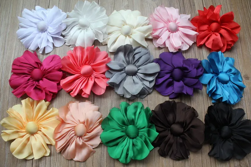 80 шт 15 цветов " атласная ткань цветок для женщин волос, одежда, аксессуары для одежды, тканевые цветы для заколки для волос, шпилька, повязки на голову