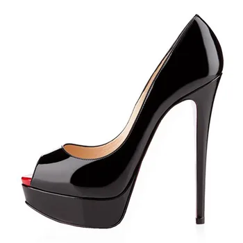 Moraima Snc Woman High Heel Shoes Black Nude Peep Toe Platform Pumps Sexy High Heels Shoes Stilettos Party Heels 35-43 Moraima Snc Woman High Heel Shoes Black Nude Peep Toe Platform Pumps Sexy High Heels Shoes Stilettos Party Heels 35-43