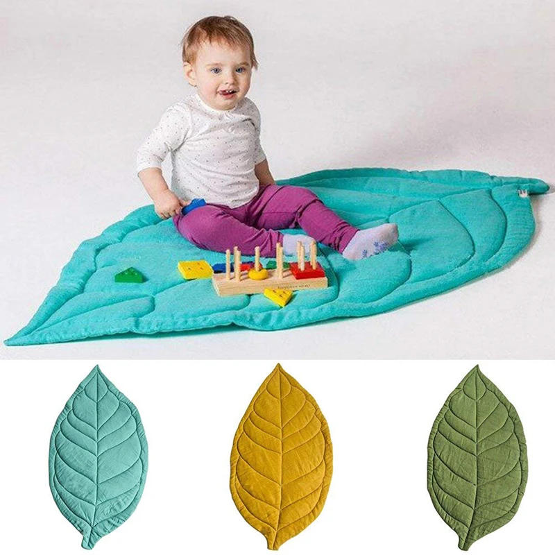 

Hot Sale Newborn Baby Leaf Shape Soft Crawling Carpet Play Mat Kid's Room Decoration Baby Soft Pad Game Blanket Toy Mat