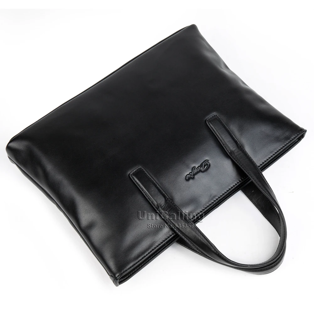 Мужская деловая кожаная сумка для ноутбука, мужские сумки из натуральной кожи, брендовая модная повседневная мужская Сумка-тоут из коровьей кожи, мужской портфель, сумка
