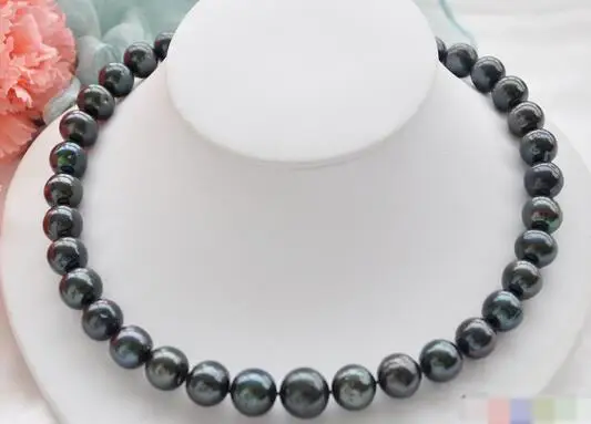 song voge gem nanJ1137 ROUND BLACK Freshwater cultured PEARL NECKLACE