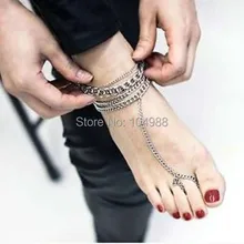 L66 модные женские туфли ножной браслет серебряного или золотого богатого цвета ножной браслет ювелирные изделия