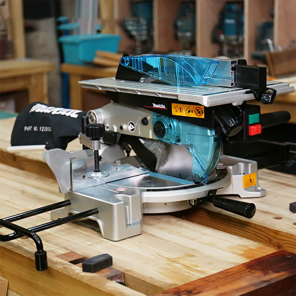 Япония Makita LH1201FL Настольная пила, косая алюминиевая машина, легированная пластиковая сталь, деревообрабатывающая режущая бензопила 12 дюймов 1650 Вт