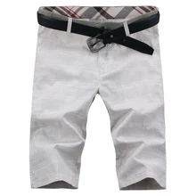 Новинка, повседневные летние шорты с рисунком, мужские хлопковые шорты до колена, Шорты-чиносы, винтажные повседневные мужские шорты в полоску, мужские шорты, размер 28-38