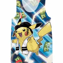 Топ-майка Pikajew, аниме, хит, серия Покемон, Пикачу, персонажи, футболка, Джерси, Летний стиль, жилет-безрукавка, повседневные топы Colete для женщин и мужчин