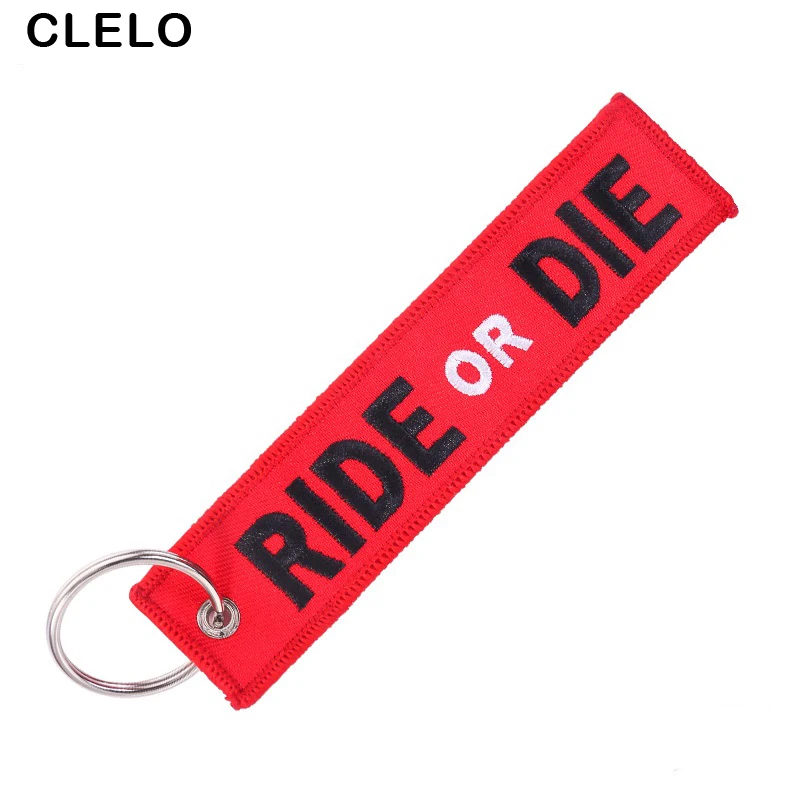 CLELO Чемодан тегов вышивки Ride or Die бирки с брелок модные чемодан тег Аксессуары для путешествия 2 шт./лот