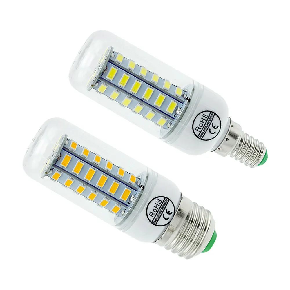 

1pcs Ampoule E27 LED Lamp E14 SMD 5730 220V Corn Bulb 24 36 48 56 69leds Chandelier Bombillas Light For Home Decoration Lamparas