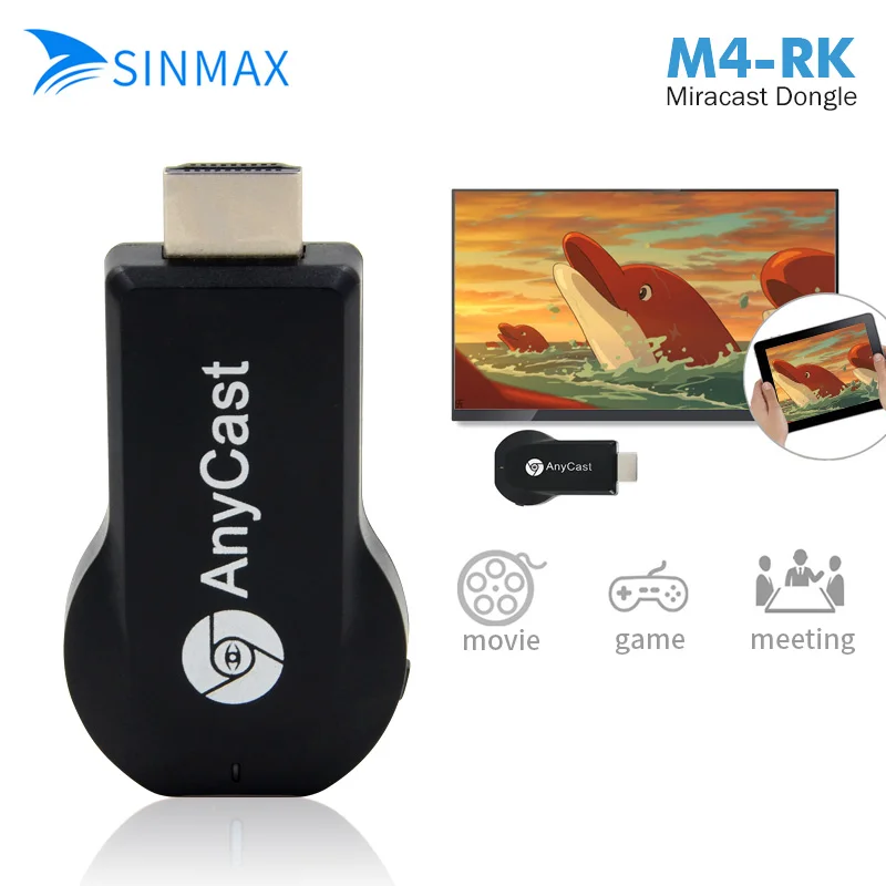 Mirascreen M4 плюс Беспроводной Wi Fi Дисплей 1080 P HDMI медиа видео зеркальное отображение