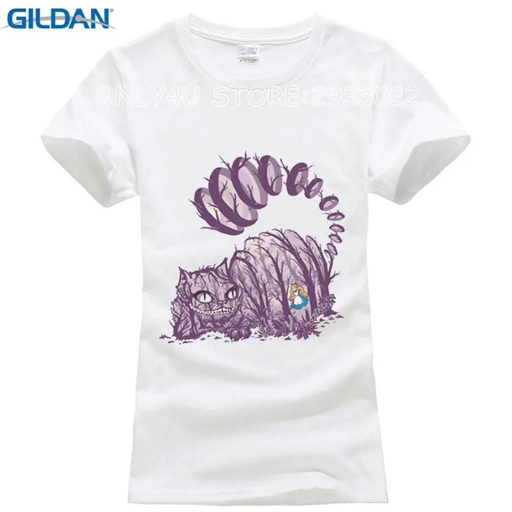 GILDAN Top Tee Big Purple Tooth Ghost Cheshire newest Because cat design summer hipster women's T-Shirtjpg4jpg4