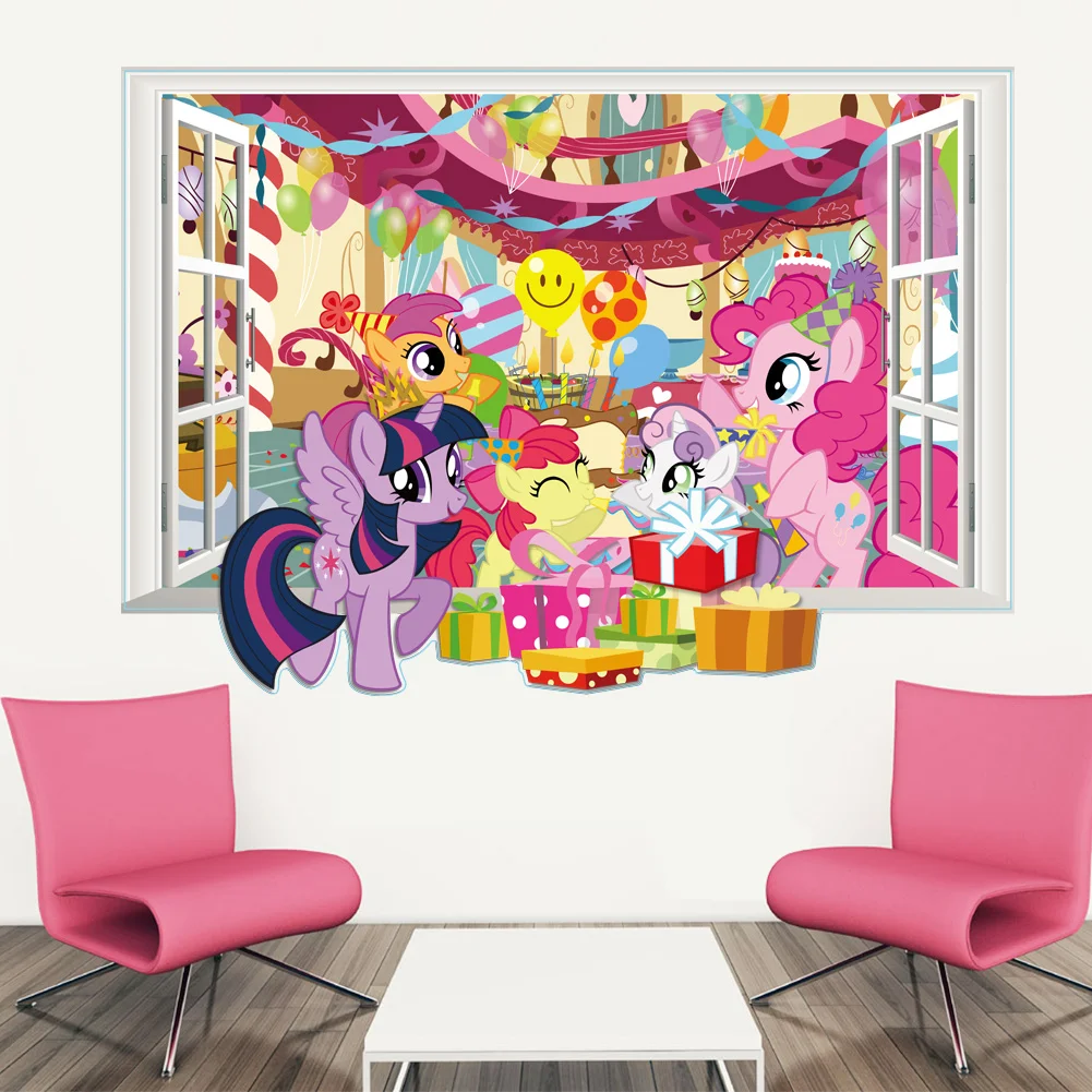 

carton poster 3d vivid window wall decals for kids room decorative stickers diy mural art home decor