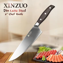 XINZUO 8 inch chef knife GERMAN DIN1.4116 steel kitchen knives rosewood handle sharp cleaver knife kitchen tackle free shipping