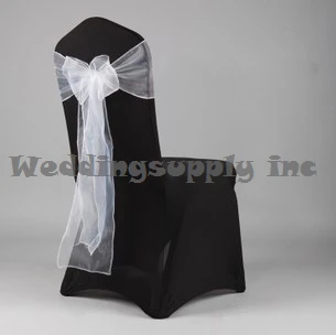 

200 Premium White Organza Chair Cover Sash for Wedding Chair Sashes free shipping