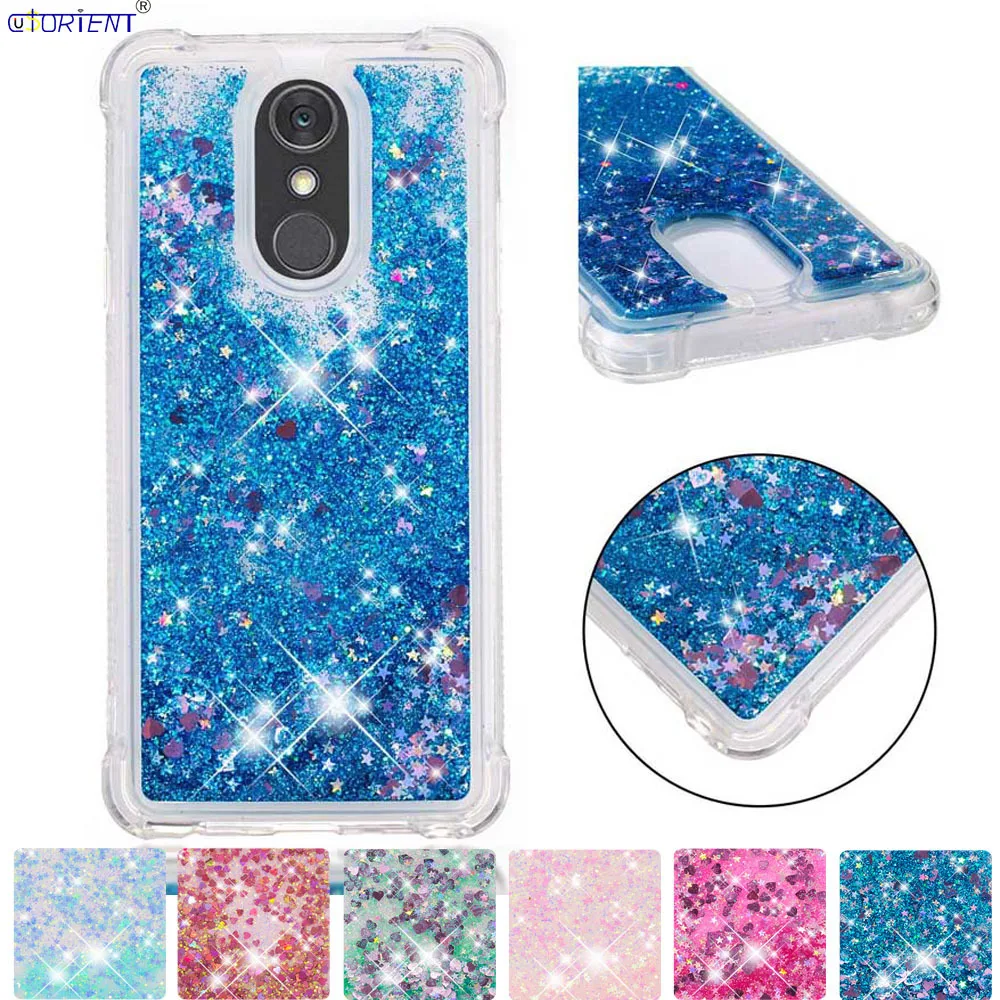 

For LG Q Stylus Plus Bling Case For LG Stylo 4 Glitter Dynamic Quicksand Cute Cover Stylo4 Q710MS LMQ710NAW Soft Silicone Bumper