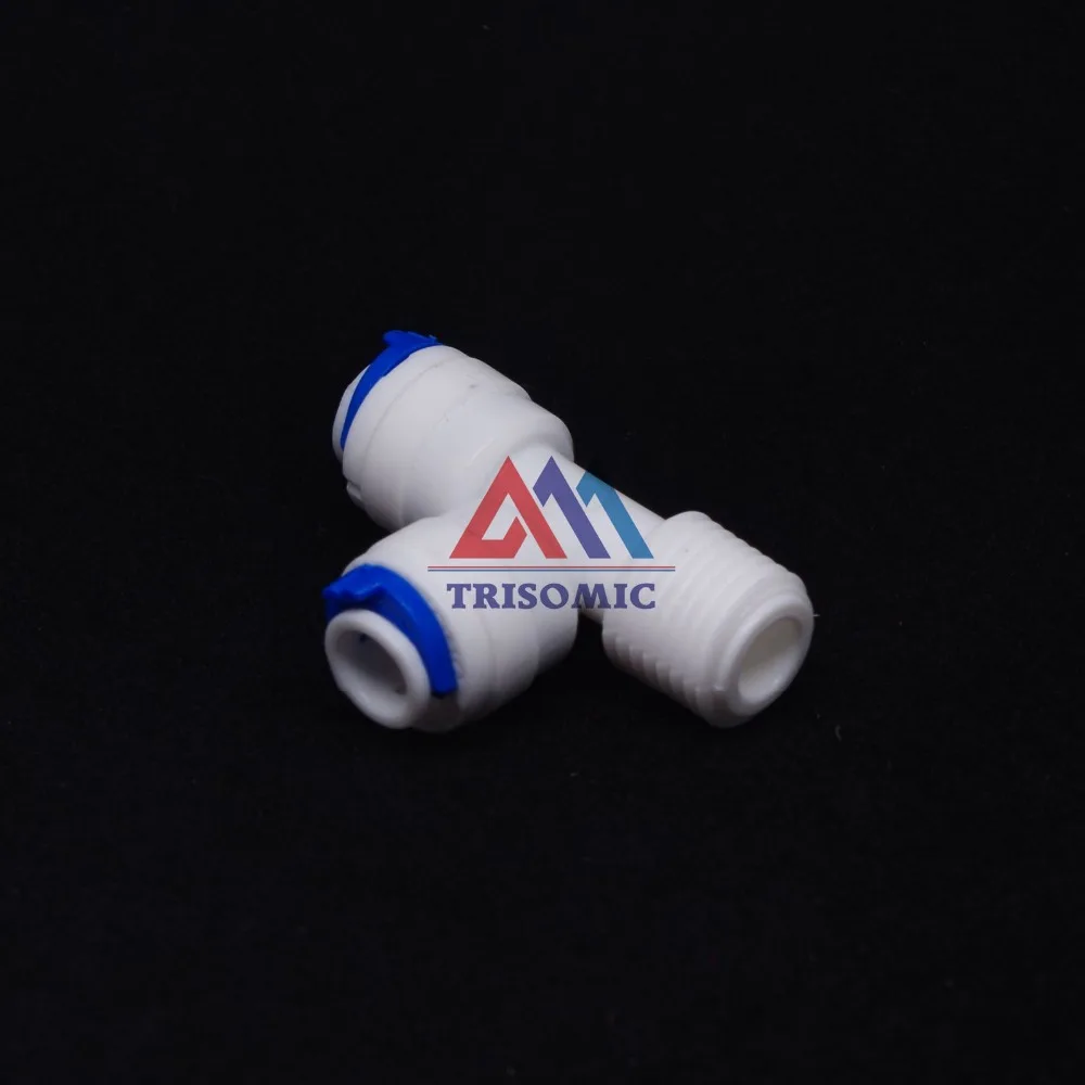 

1/4" male, double 3/8" tube OD Type T quick connection RO Water Fittings Connector Aquarium Water Filter Reverse Osmosis System