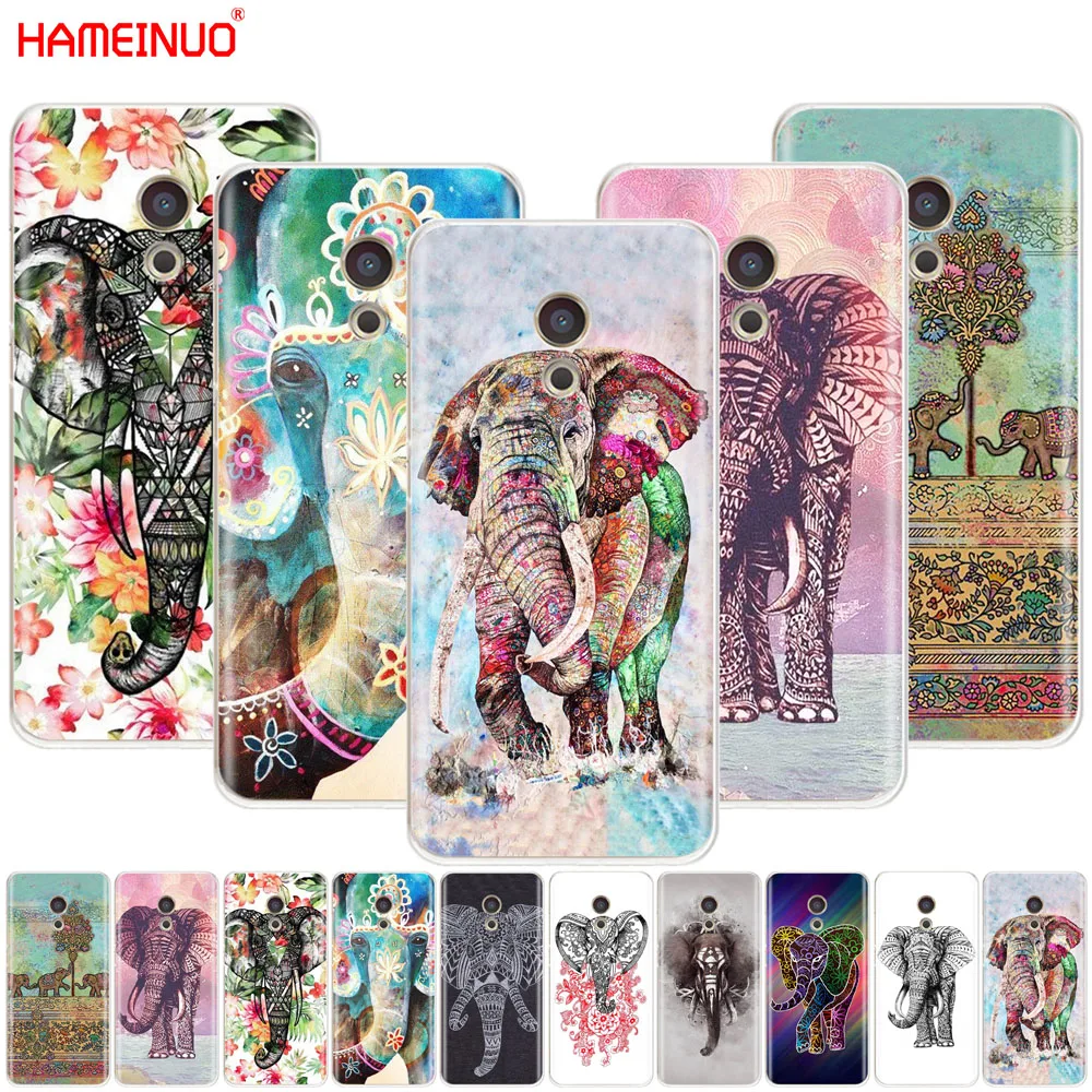 

HAMEINUO Totem Elephant Aztec indian Flower Cover phone Case for Meizu M6 M5 M5S M2 M3 M3S MX4 MX5 MX6 PRO 6 5 U10 U20 note plus