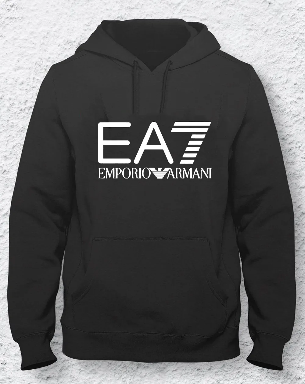

New EA7 Sweater hoodie long t-shirt Black T-Shirt Size S-2XL