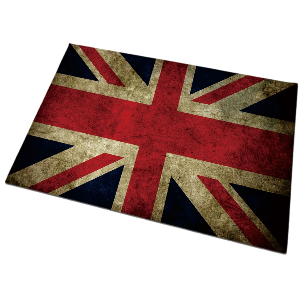 Vintage British flag mat foam natural rubber doormat  Front Door Mats Carpet Entrance Indoor Non-slip Floor Mat bathroom Rugs