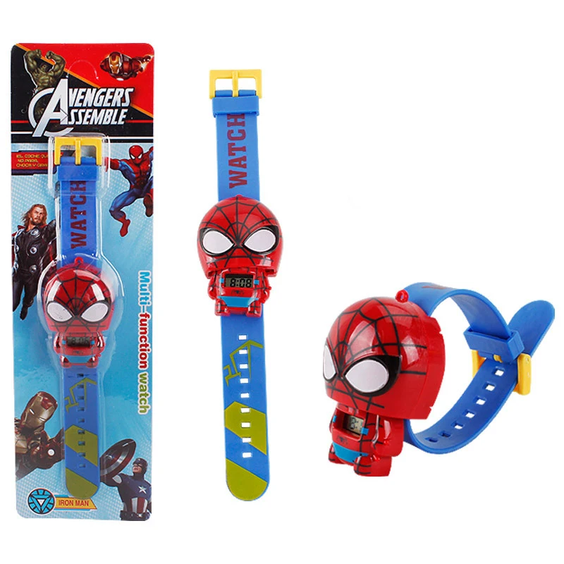 Electronic-Toys-Watch-Avengers-Iron-Man-Green-Giant-Spiderman-Captain-America-doll-deformation-toy-kids-toys (5)