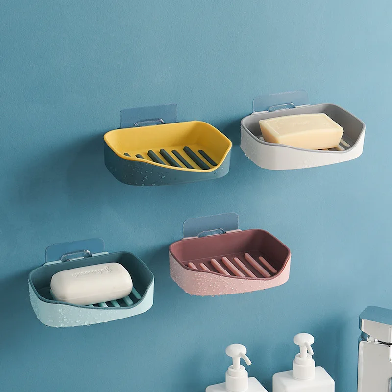 Bathroom Accessories Shower Soap Box Double Layer Wall Hanging Storage Plate Tray Holder Case High Quality Container Organizers | Дом и сад